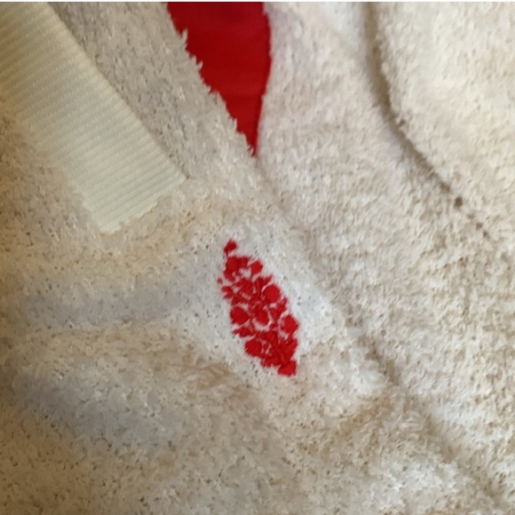 Free People MOVEMENT Cuddle Up Jogger Pants NWT Ivory Cherry Red - Picture 5 of 6